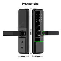 Cerradura Inteligente de Aleación de Aluminio con Wi-Fi, Huella Dactilar, Contraseña, Tarjeta NFC y Control Remoto por Aplicación Tuya TTlock