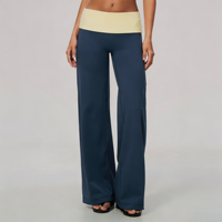 GH Leggings de yoga pour femme avec logo personnalisé, color block, taille haute, effet ventre plat, rehaussement des fesses, pour la course, la gym, le fitness et le yoga, coupe évasée