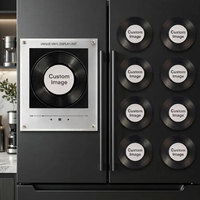 Nouveauté : Aimant de réfrigérateur personnalisé avec photo et musique, lecteur de musique NFC à disque rotatif et éclairage, disques remplaçables, boîte à musique NFC, lecteur de musique NFC