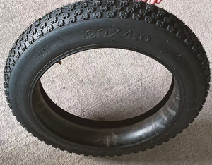 Pneu de vélo électrique 20x4.0 <span class=keywords><strong>pouces</strong></span> avec chambre à air, haute performance, pour <span class=keywords><strong>VTT</strong></span>, vélos électriques, bande de roulement tout-terrain pour la conduite en ville et sur sentiers - Product Image 1