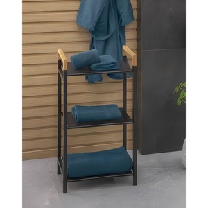 HAITI LINE - ESTANTE DE ALMACENAMIENTO NEGRO Y NATURAL - Product Image 1