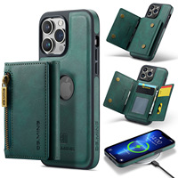 Pochette de téléphone de portefeuille en cuir détachable magnétique de luxe pour iPhone 15 Pro Max 15 14 Plus 13 12 étui mobile avec poche pour carte
