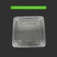Emballage alimentaire jetable en PET de qualité alimentaire, design spécial, pour gâteaux et biscuits, emballage blister personnalisé, impression UV, petit emballage en forme de coquille de pêche