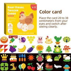 Tarjeta de Estimulación Visual en Blanco y Negro, Versión en Inglés, para Bebés de 0 a 3 Meses - Product Image 4