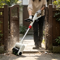 Nettoyeur de terrasse télescopique sans fil L&P Multi-Brosse 20V à vitesse variable 600-1200 tr/min 100mm avec double brosse DC20V