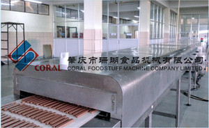 Four de boulangerie à <span class=keywords><strong>gaufrettes</strong></span> spécial/gaufrette de forme spéciale de vente chaude/gaufrette avancée faisant la ligne d'enrobage de chocolat de machine - Product Image 6