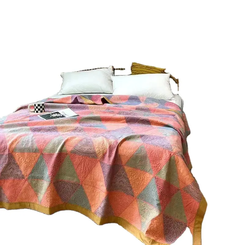 مجموعة أغطية سرير قطنية 100% مبهجة ملونة مفردة/مزدوجة/رائعة/رائعة