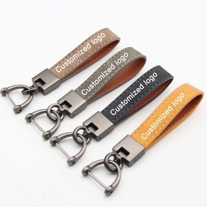 Customizable <b>Car</b> <b>Key</b> Chain Luxury Genuine Leather Keychain Pure Color Buckle <b>Key</b> <b>Ring</b> <b>Car</b> Accessories Gift <b>Car</b> Keychain - Product Image 1