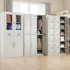 学校办公室宿舍用重型钢四门双抽屉储物文件柜 - Product Image 3