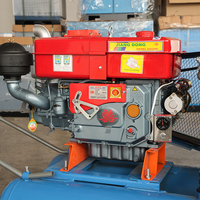 Compresseur d'air diesel à piston Kaishan 2V4/5, 5 bars, double réservoir d'air, monocylindre diesel, pour perforatrice et marteau pneumatique