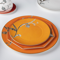 P & T Royal Ware Vaisselle Élégante Assiette de présentation Ensemble de vaisselle pour petit-déjeuner Ensemble de table Vaisselle Style européen Plat à beurre pour la maison