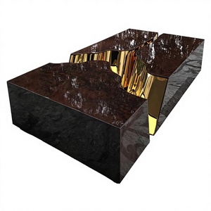 Luxury Boca Do Lobo Style <b>Dining</b> <b>Table</b> Modern Handmade Solid Wood Marble <b>Top</b> Designer <b>Dining</b> <b>Table</b> - Product Image 1