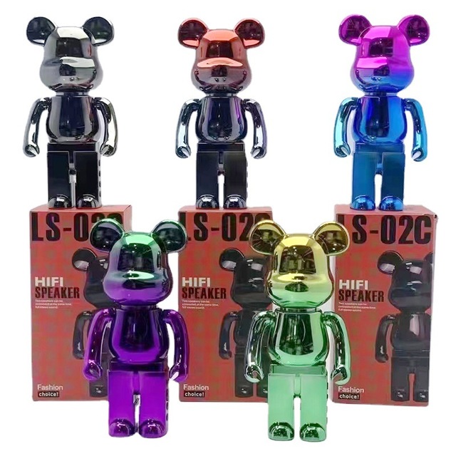 Electroplated Mini Violent Bear Bluetooth Speaker Portable Small Wireless Speaker Cheap Promotional Gift Cute Cartoon Speaker