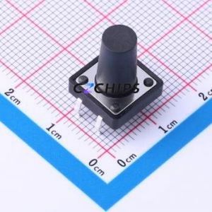 TSF001B15026A03 Tactile Switch Through hole Component (THT)-4P,12x12mm Switch Round Button 2.6N Through Hole 12mm - Product Image 1