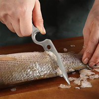 Ciseaux de cuisine robustes en acier inoxydable, multifonctionnels, entièrement en acier, compatibles lave-vaisselle, pour os de poulet, os de poisson, aliments et bouteilles