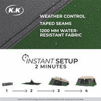 Tente de camping familiale grande taille personnalisée Kawagebo Kamp (KK), installation instantanée, quatre saisons, pour 10 personnes, fabricant de tentes d'extérieur
