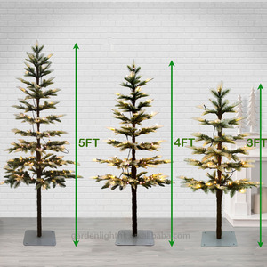 Árbol de Navidad Artificial de Alta Calidad, Ecológico, para Interiores y Exteriores, de 3, 4 y 5 Pies, de Dos Colores, con Luces LED y Adaptador de Bajo Voltaje - Product Image 2