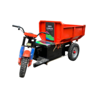 Mini-dumper électrique grande capacité, mini-dumper sur chenilles, tricycle électrique de transport à 3 roues