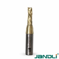 Fresa CNC JANDLI de 3 filos en espiral de compresión con vástago de 1/2 pulgada para MDF, PET y tableros sólidos