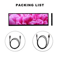 Écran tactile LCD 2K 14,5 pouces 2560x720 avec entrée vidéo USB-C pour PC DIY, boîtier métallique, moniteur à cadre ouvert