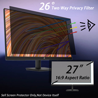 2-weg privacyfilter anti-blauw licht anti-reflectie krasbestendig scherm beschermer voor HP 27 inch 16:9 desktopmonitor