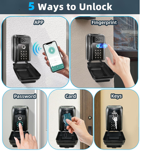 Neuer Elektronischer Smart Lock Box Wandmontierter Safe Aufbewahrung Versteckter Sicherheitsschloss-Safe Digitaler <span class=keywords><strong>Code</strong></span> TT Lock App-Steuerung Smart Key Box - Product Image 2