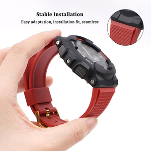 สายนาฬิกา TPU สำหรับ <span class=keywords><strong>Casio</strong></span> <span class=keywords><strong>GM</strong></span>-110 GA700 GW8900 GA110 ขนาด 16 มม. สายยางเปลี่ยนทดแทนแฟชั่น สีแดง สีน้ำเงิน - Product Image 4