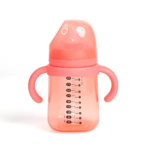 Tritan Pp Material Niños pequeños Taza de alimentación Biberón Biberones para bebés recién nacidos Biberón Sippy