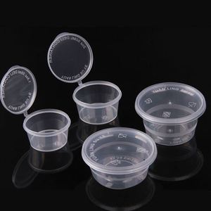 Vasos Desechables de Alta Calidad al por Mayor con Tapas, Vasos de Plástico Resistentes para Salsas para Llevar - Product Image 1