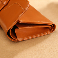 Dompet Kulit Gaya Baru untuk Wanita dengan Lapisan Kulit Bermotif Telapak Tangan
