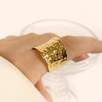 2025 Fashion Wide Simple Rings 18 Karat vergoldeter Edelstahl rings chmuck für Frauen Mädchen