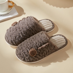 Pantuflas de Pareja con Diseño de Dibujos Animados, Suaves, para Interiores, de Algodón Afelpado, Antideslizantes, para Verano y Otoño - Product Image 6