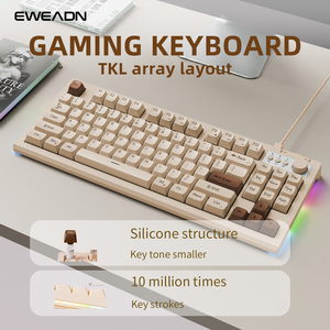 Eweadn V87 USB Pbt Có Dây RGB Bàn Phím 87 Phím Văn Phòng Cắm Chơi Với Có Thể Điều Chỉnh Đèn Yên Tĩnh Đánh Máy Và Tràn Bằng Chứng - Product Image 3