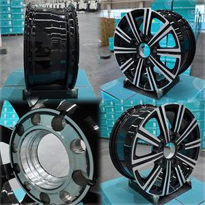 Rodas de Liga Leve Pretas Multirraios FX 17/18/19/20 Polegadas 5x114.3 5x112 5x108 Adequadas para Carros de Passageiros Japoneses, Coreanos e Alemães - Product Image 4