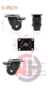 WH 2,5 Zoll/3 Zoll drehbar Hochleistungs-Nylon-Rad rolle im europäischen Stil Hochwertige Industrie rolle mit geringer Schwerkraft - Product Image 5