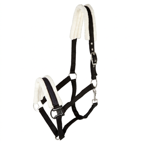 Collier de cheval rembourré blanc, 3 m, en peluche, menottes, licou - Product Image 1