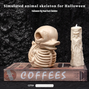 Decorazioni Horror di Halloween a Tema Scheletro per il Commercio Transfrontaliero, Ornamenti Scheletrici di Animali Simulati, Decorazioni per Bar, Scheletro di Piccola Anatra - Product Image 4