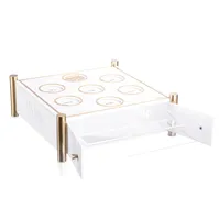 Assiette de Seder Karah à 3 niveaux Boîte juive Judaica Matzoh Lucite Pessah Set