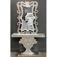 Table console rectangulaire de luxe haut de gamme YuanChang plaquée or, table console élégante antique moderne et miroir
