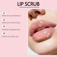 Custom Fruit Gesprongen Lipverzorging Veganistisch Exfoliërend Verwijderen Dode Huid Verhelderende Roze Aardbei Lip Scrub