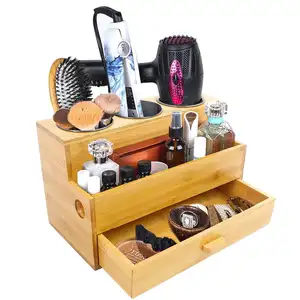 Wooden Desk Tidy Organizer Caddy Cosmetic Organizers Bathroom Storage Organizer Bin Box