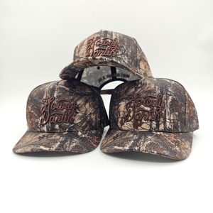 Gorra de Béisbol de 5 Paneles, Unisex, Estampada, con Bordado Personalizado, Diseño de Camuflaje con Árboles, Estilo Oxford, Venta al Por Mayor - Product Image 1