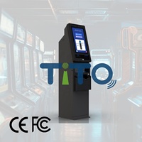 Kiosque TITO intelligent avec SDK et lecteur de codes-barres intégré, accepteur de billets et terminal de rachat pour bornes de jeux d'adresse