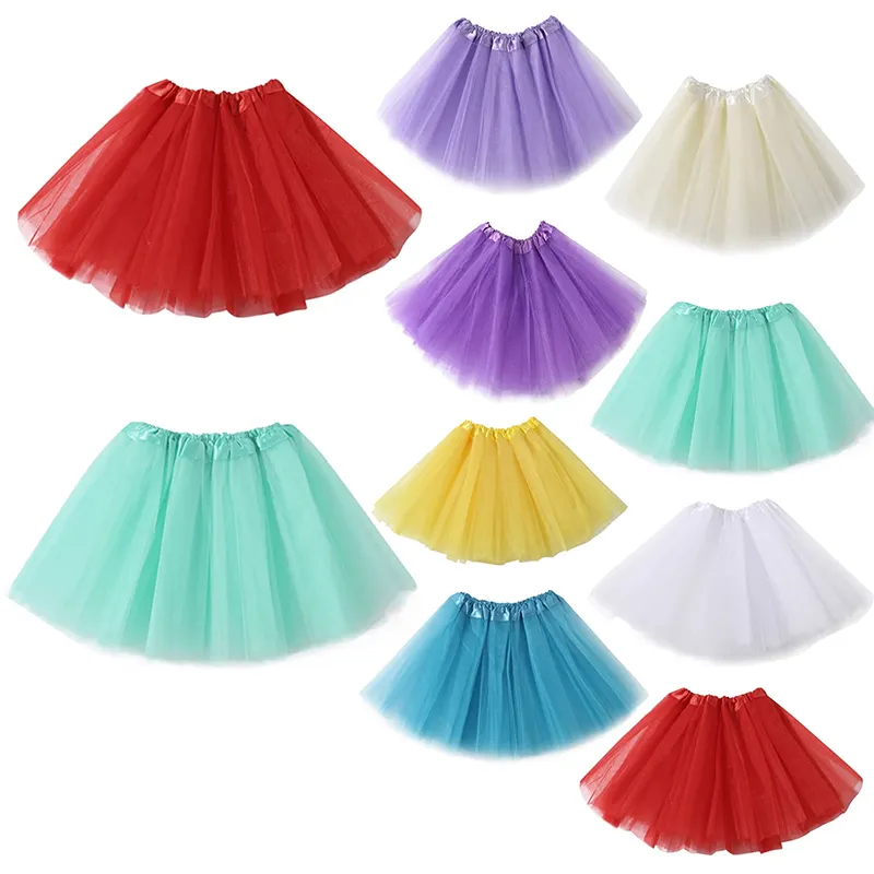 Drop Shipping Mini Ballet Tutu Skirt Girls Princess Pettiskirt Party Ballet Tutu Skirt Mini Dress For Girl Children