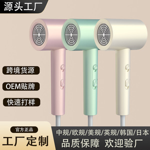 Sèche-cheveux haute puissance à ions négatifs, moteur DC, air chaud et froid, buse unique, 220V, lumière bleue ionique, usage professionnel en salon - Product Image 5