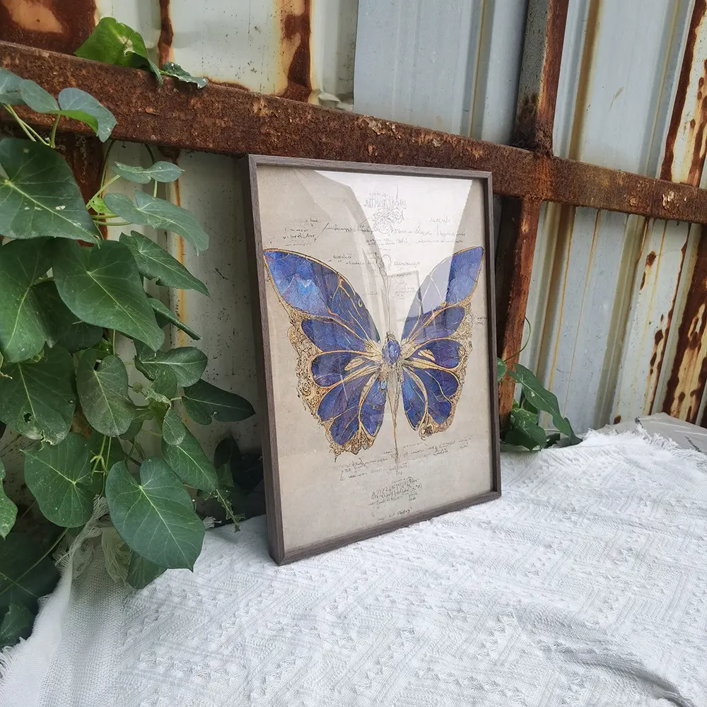 Mô hình bướm in tranh sơn dầu trên vải treo tường nghệ thuật cho trang trí nội thất