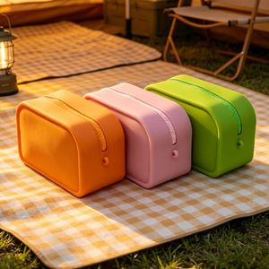 Custom Logo Stylish Large Zipper <b>Water</b> Resistant Silicone Bread Bag Makeup Brush Card Holder Cosmetic Storage <b>Pouch</b> - Product Image 1