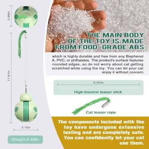 Nuevo Dispensador de Golosinas para Gatos 2025, Divertido Juguete Interactivo con Plumas en Forma de Escarabajo, con Logotipo Personalizado - Product Image 4