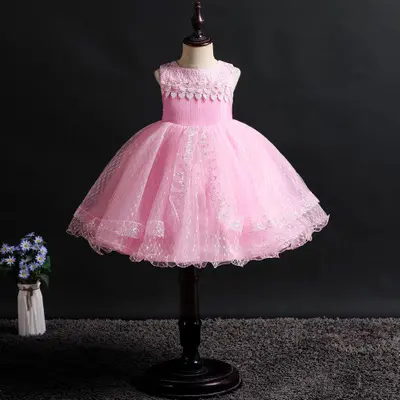 Kinderen jurk 2019 nieuwe meisjes jurk prinses bloem meisje kant trouwjurk kinderkleding