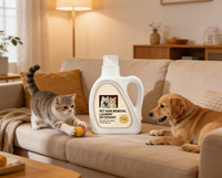 Détergent liquide professionnel anti-statique pour l'élimination des poils d'animaux, formule anti-adhérence des poils pour propriétaires de chiens et de chats